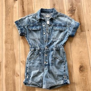 Free People Marci Denim Shortalls / Romper